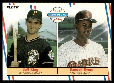 1988 Fleer Jeff King/Randall Byers Rookie Pittsburgh Pirates/San Diego Padres