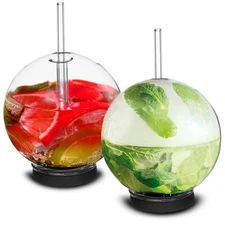 Cocktail Smoker Accessory - Smoke Infuser Cocktail Ball - 2 pcs, Cocktail Bal...