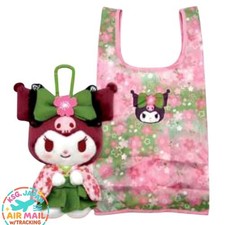 Kuromi Matcha Kimono Plush Eco Bag Nakajima fm Japan w/Tracking