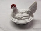 Vintage Westmoreland Hen on Nest Covered Dish Milk Glass Art Decor 7.5"