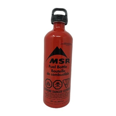 MSR 20oz Red Liquid Fuel Bottle - Camping, Hiking, Backpacking
