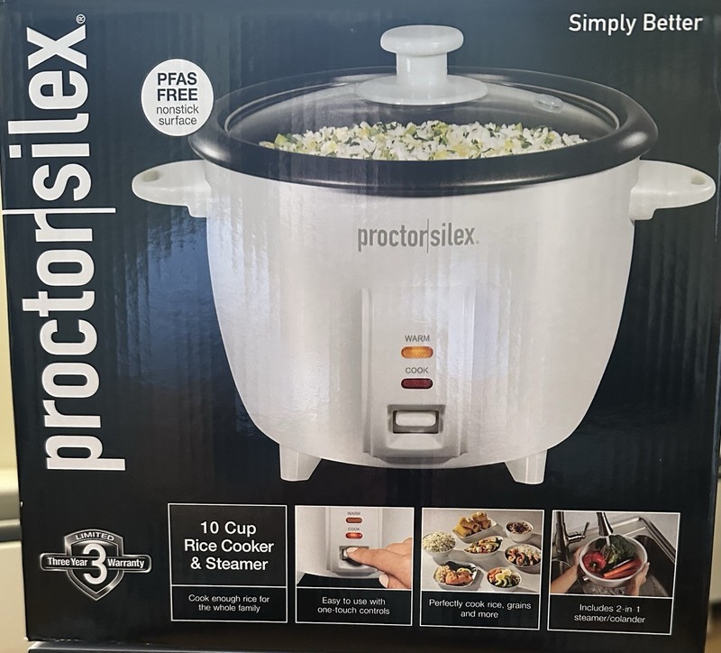 Proctor Silex 37533 White 10 cup Rice Cooker and Steamer