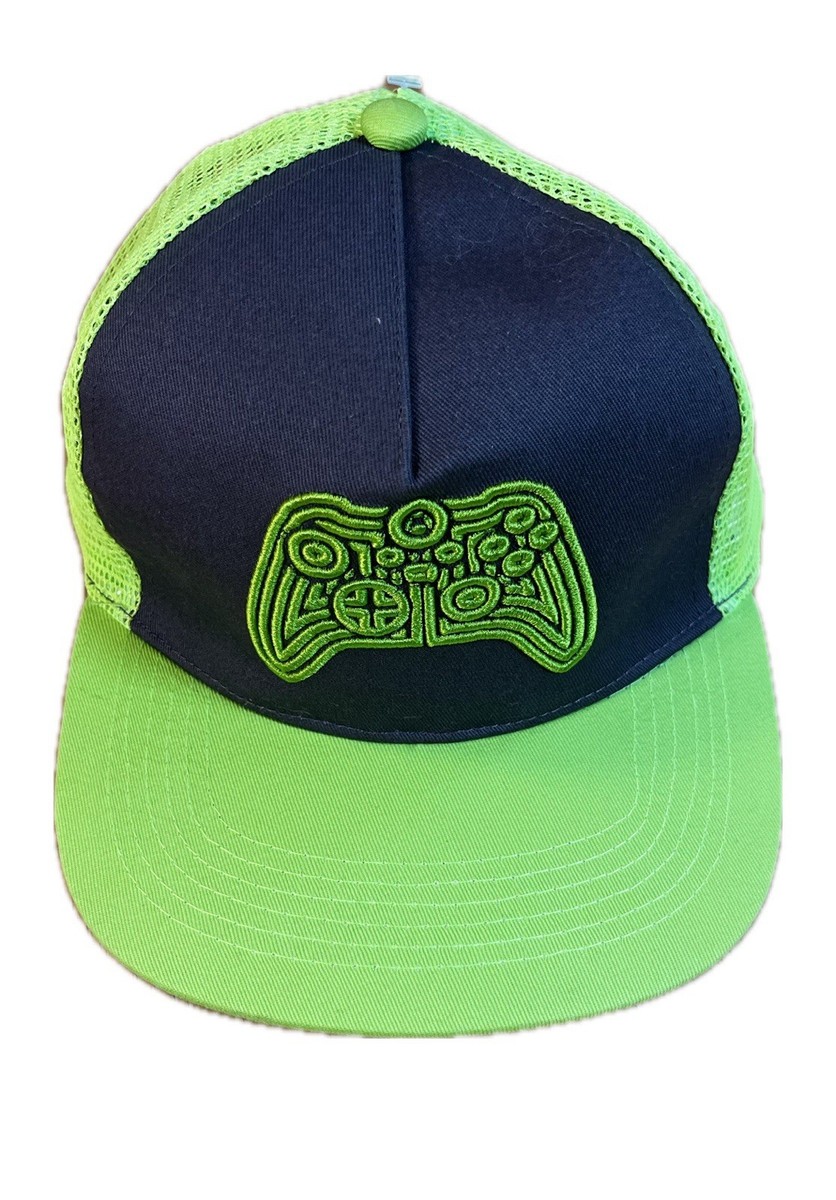 XBOX TRUCKER HAT Neon GREEN Mesh CAP 2021 EMBRIODERED CONTROLLER Culturefly