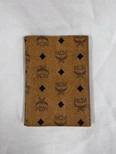 Vintage MCM Cognac Visetos Leather Long Bifold Wallet Passport Holder