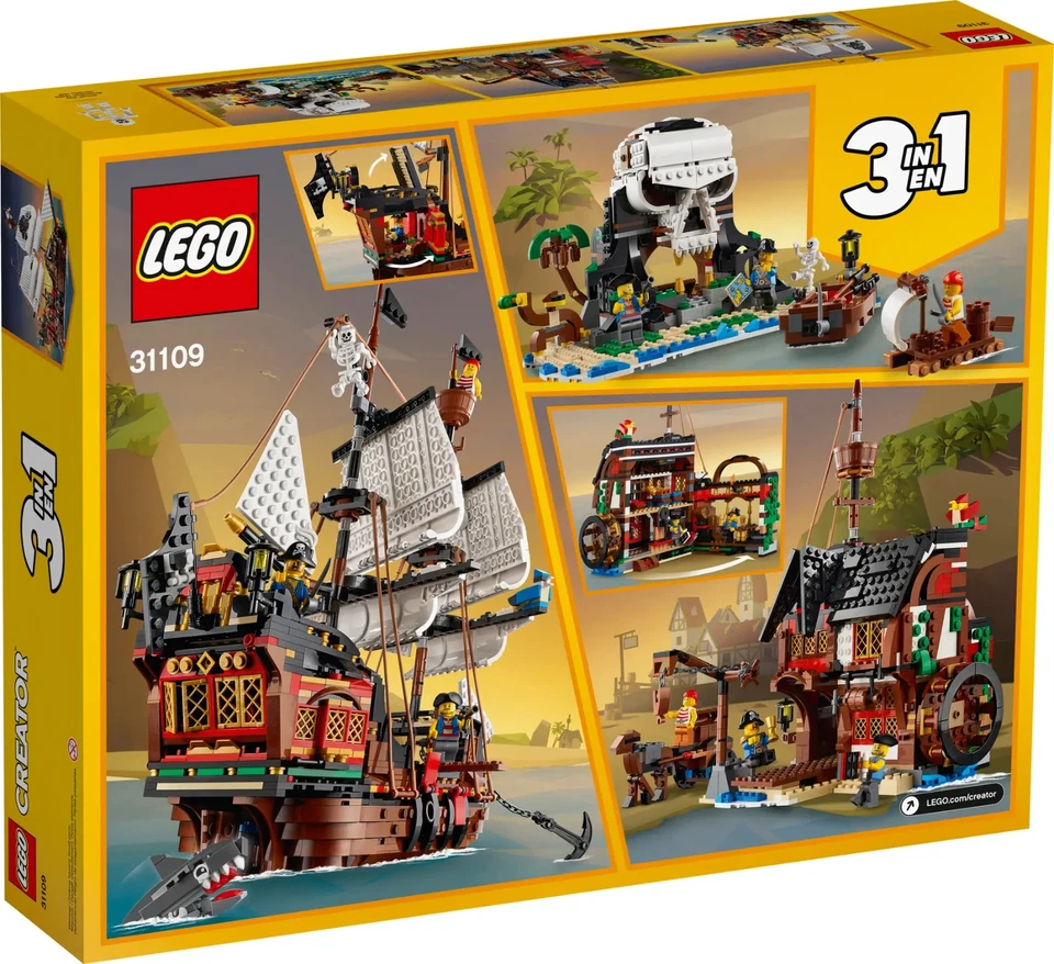 LEGO® Creator 31109 Piratenschiff 3-in-1 Piratentaverne Pirateninsel Neu OVP - Bild 2 von 2