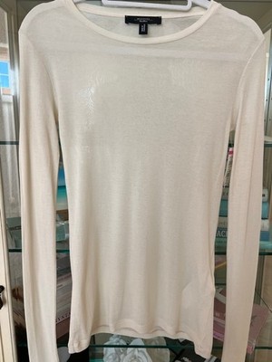 NWT Women's Weekend MaxMara Long Sleeve Tee XS Beige
