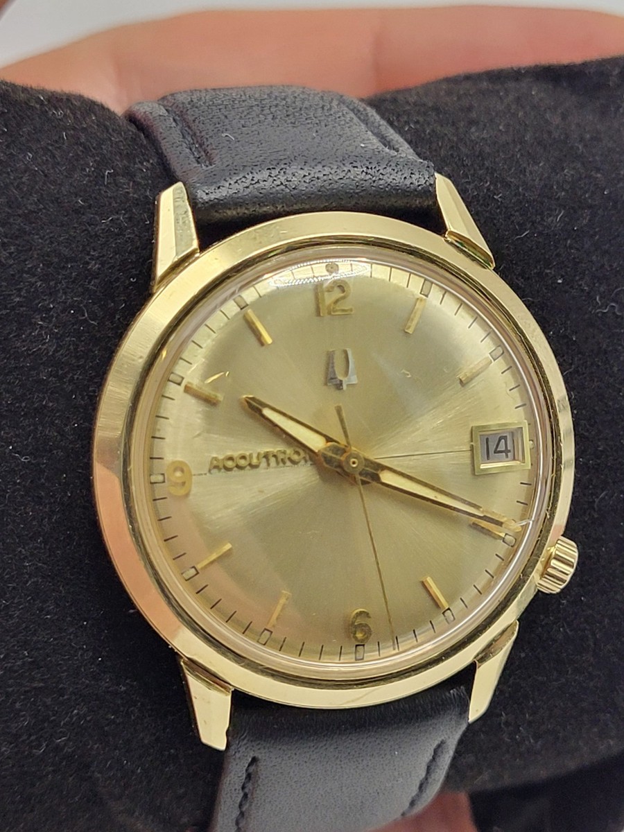 Vintage Accutron Watch by Bulova. Swiss made Stainless Steel Gold Plated s-l400.jpg main image 3