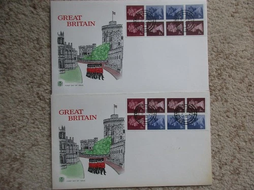 13 JUNE 1977 - PAIR OF 50p BOOKLET PANES ON 2 STUART FIRST DAY COVERS, SOUTHAMPT