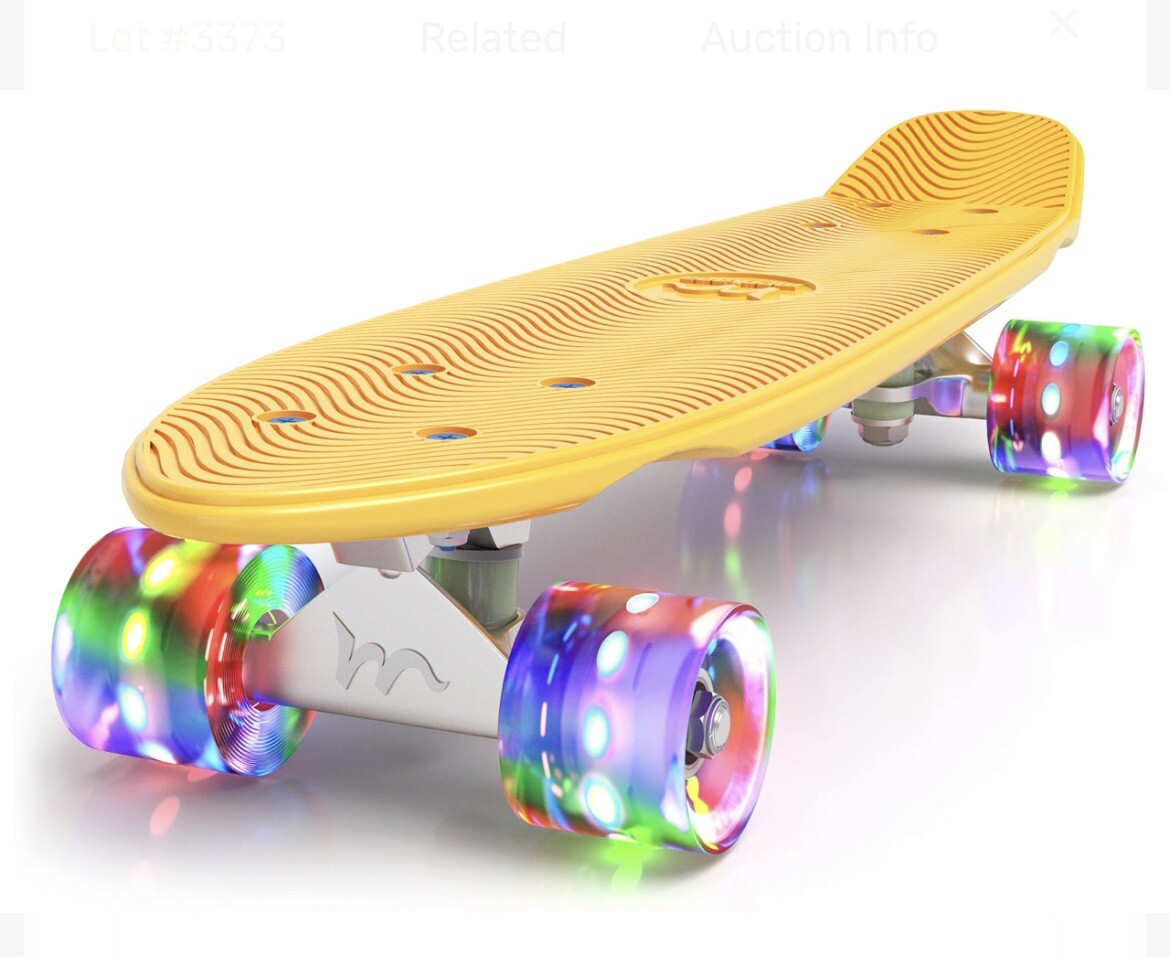 M Merkapa 22" Inch Complete Mini Beginner Skateboard with Co