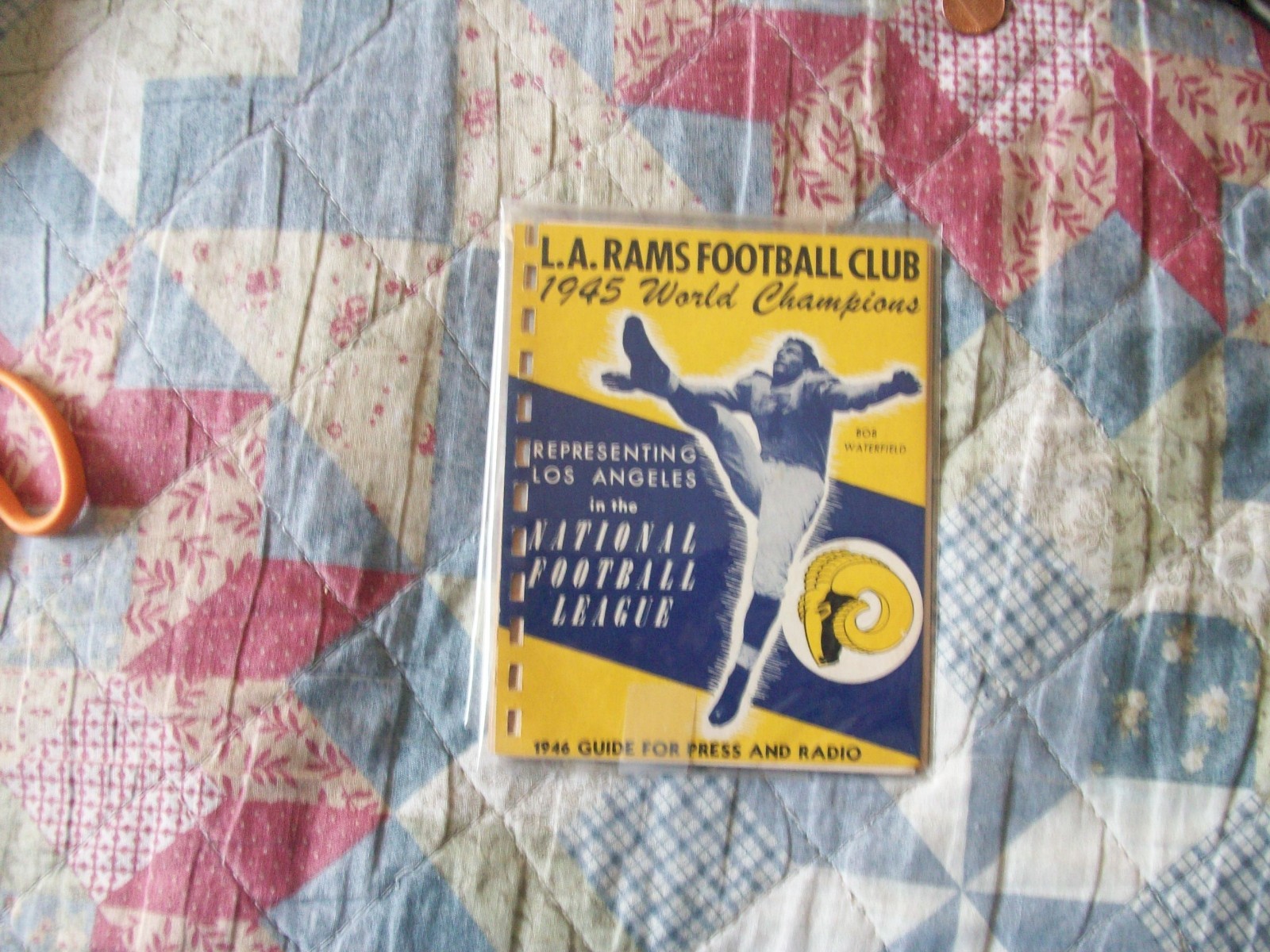 1946 LOS ANGELES RAMS MEDIA GUIDE 1ST YR Yearbook 1945 NFL CHAMPS Press ...