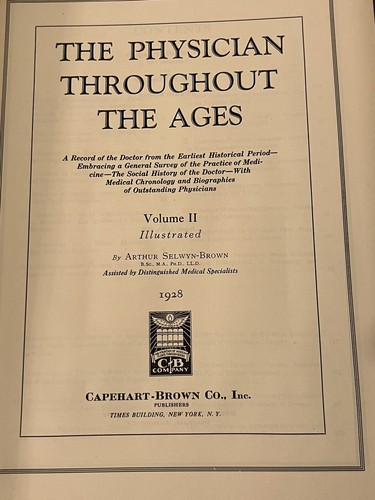 The Physician Throughout The Ages Volumes 1 & 2 1928 Hardback Books - Picture 14 of 23