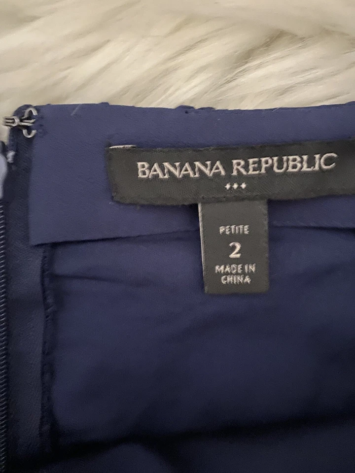 Falda pequeña Nana Republic para mujer 2p falda azul encaje elegante Cp65 Foto 4 de 4