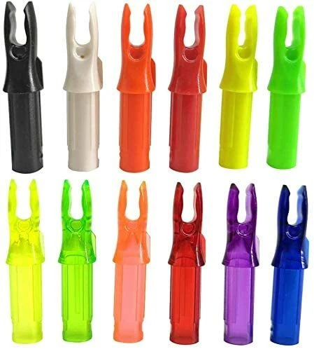 50pcs Archery Arrow Nocks Insert Tails Plastic Tips ID 6.2mm Shaft Bow Shooting - Image 2 of 4