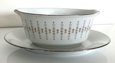 Noritake Japan Tiffany Gravy Boat Attached Underplate Vintage 6787 NEAR NEW