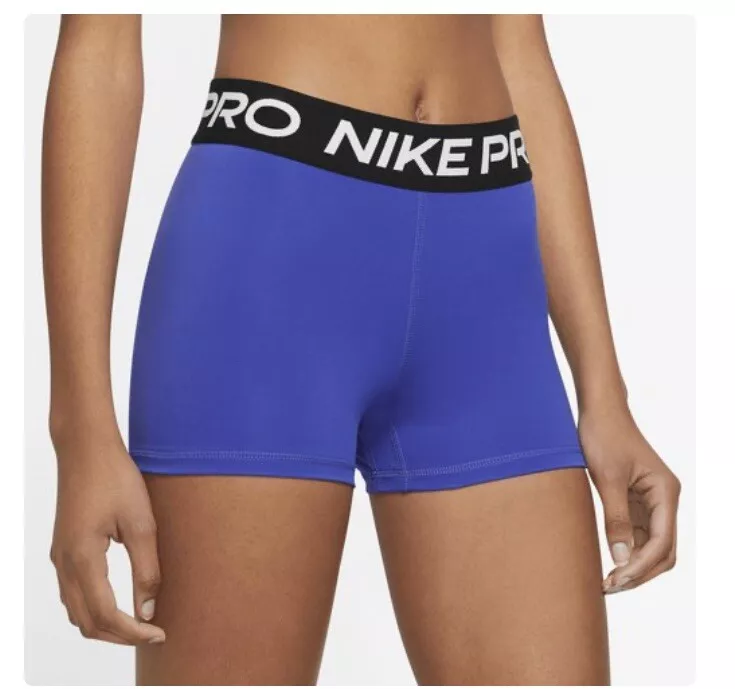 Nike Pro 365 Women s 3 Lapis Blue Tight Training Shorts CZ9857 430 Size XL