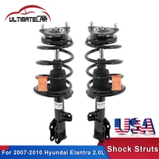 Pair Front Complete Shock Struts Absorber Assembly For 2007-2010 Hyundai Elantra