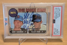 1968 Topps Koosman/Nolan Ryan Signed Autograph inscription RC PSA 2/10 Auto