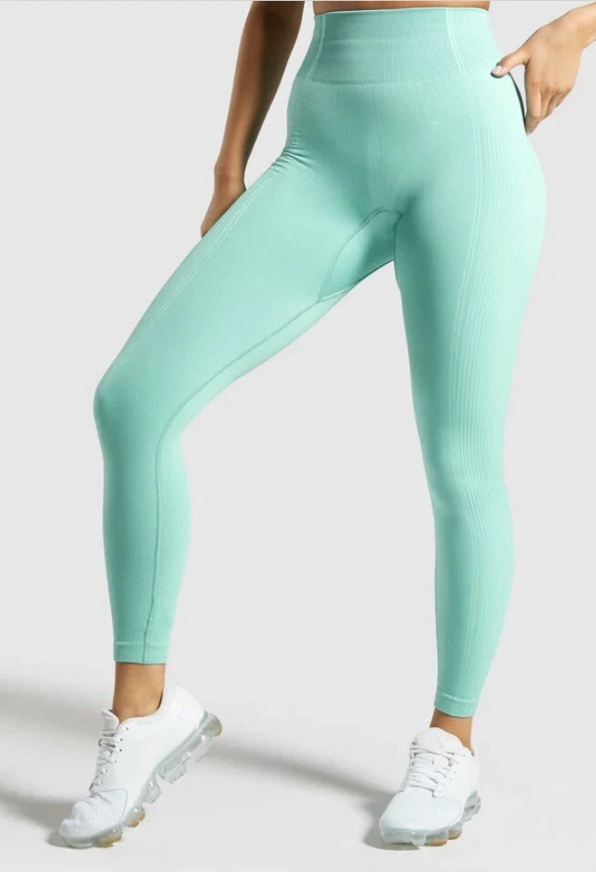 Gymshark Ultra Seamless Leggings Size Medium Mint Green BRAND NEW