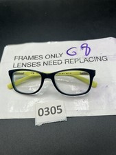 Nike 5509 085 Black Blue Yellow Rectangle Eyeglasses Frames 48-17 130 Kids Youth