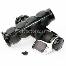 1" Black Handlebar Hand Grips for Suzuki Intruder Volusia 800 VL800 1400 1500