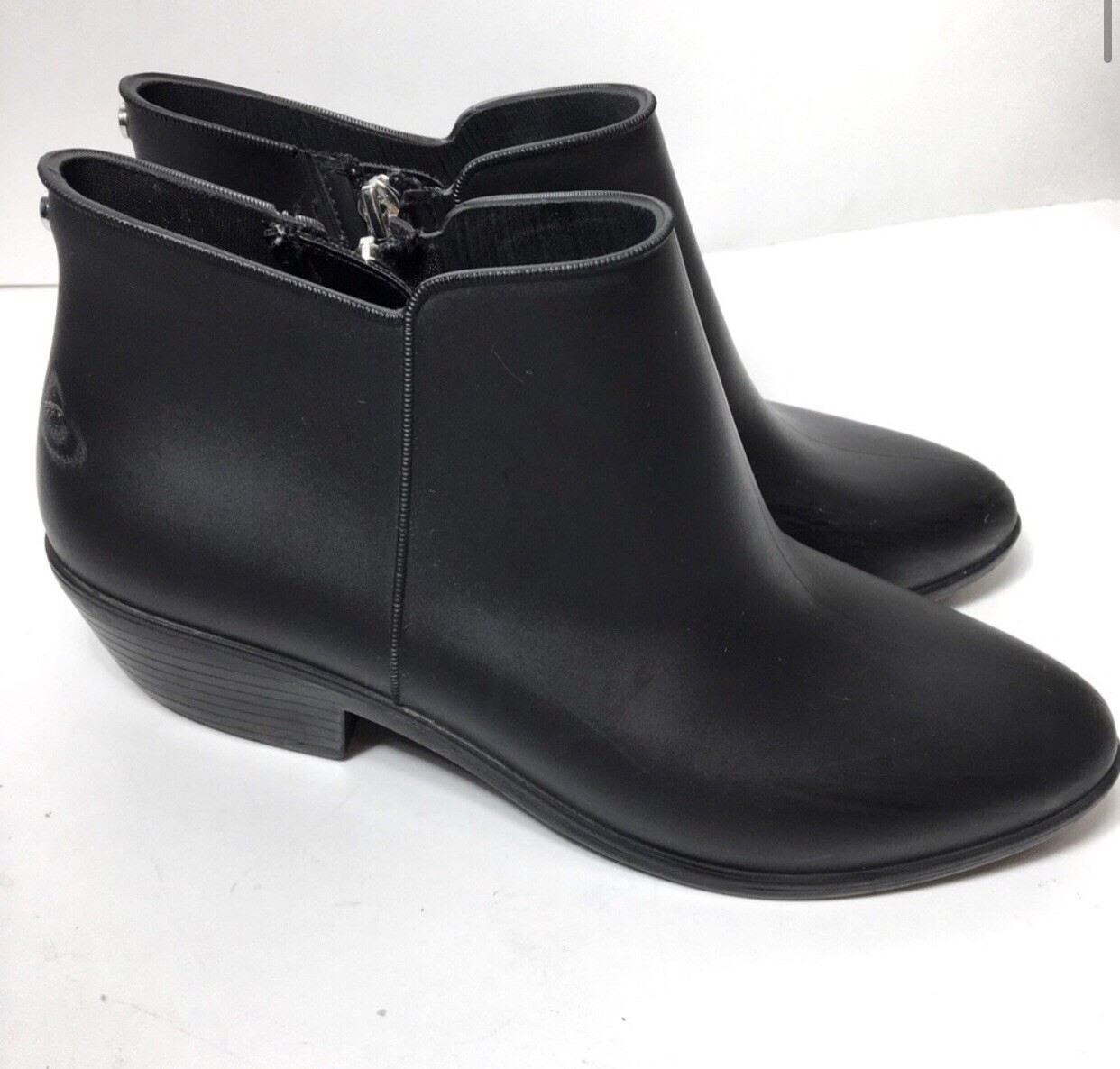Sam Edelman Black Petty Rain Booties Women Size 8 Waterproof Ankle Boots
