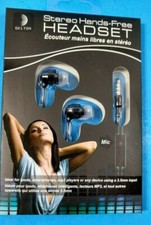 Delton Headset High Quality Stereo Hands Free Microphone Black DEHFH100BK