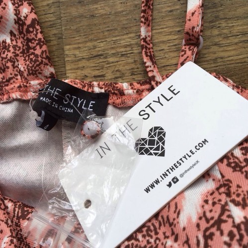 bnwt ladies single sleeve belted playsuit size 4 from in the style - Picture 7 of 9
