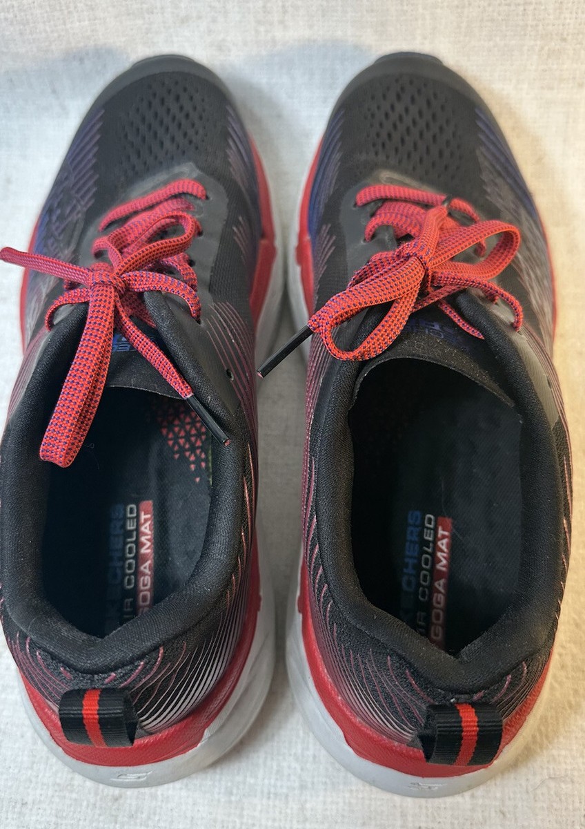 Skechers GoRun Mens 10 Air Cooled Goga Mat Red & Black Shoes  display picture 2