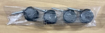 Caster Poly Chair Wheels ~ Snap In ~ 4X ~ Black ~ ! !
