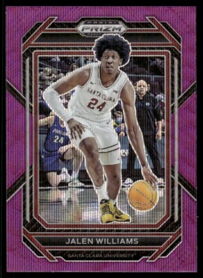 Jalen Williams Purple Wave 2023-24 Panini Prizm Draft Picks #88 Santa Clara