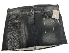 NWT 7 Seven For All Mankind Women's Jean Denim Skirt Size 28
