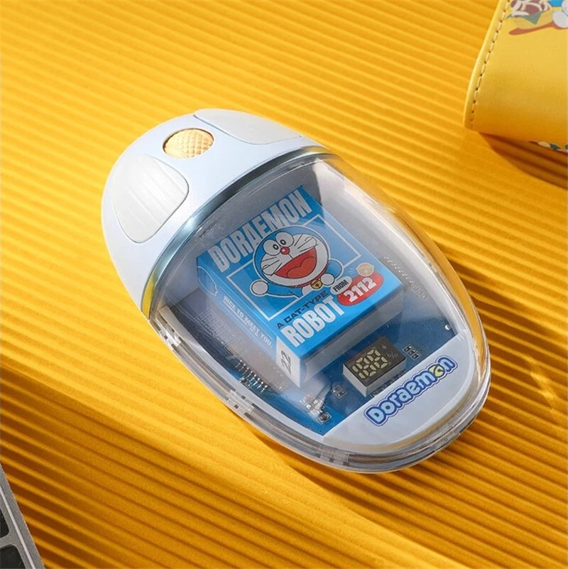 Anime Doraemon Wireless Bluetooth Mouse Office PC Portable Silent Clear Mouse - Image 2 of 4