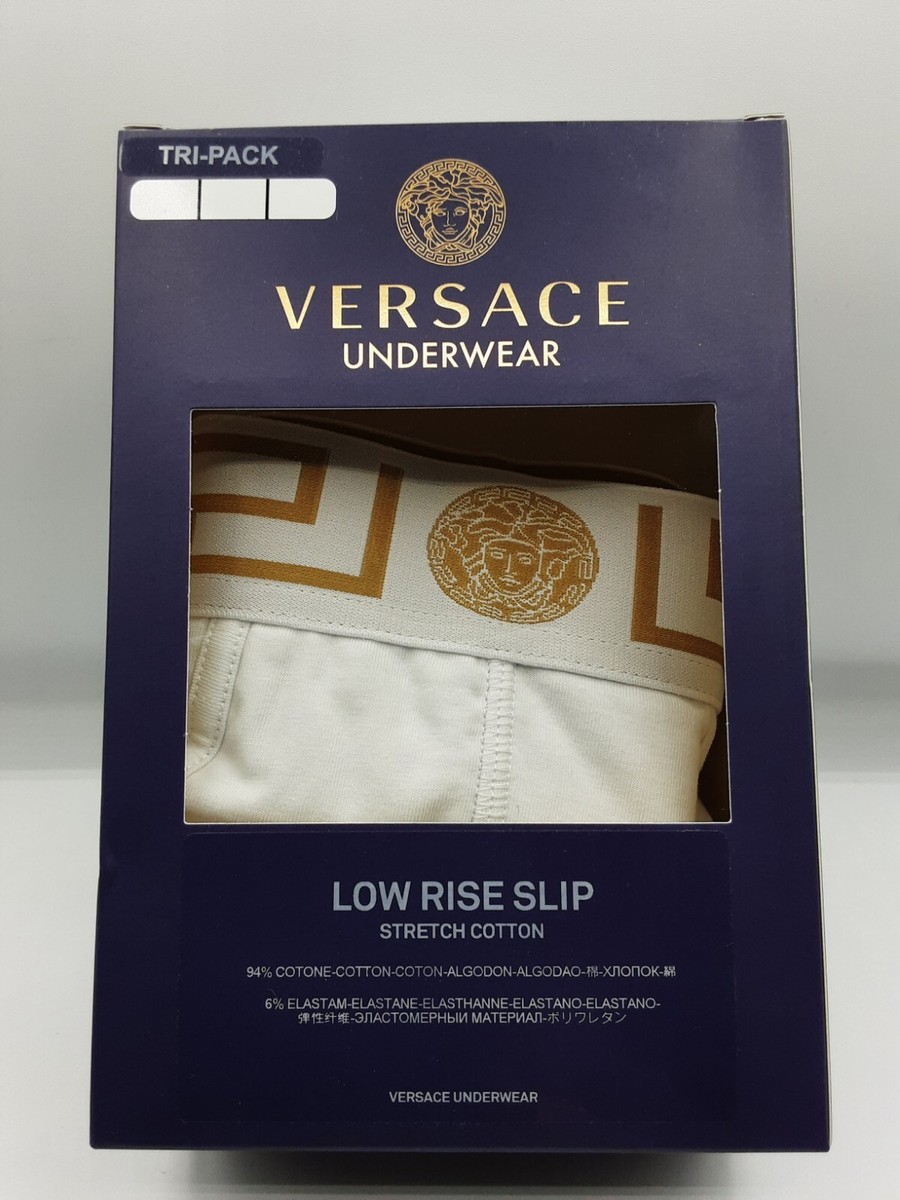 【関税込み】Versace Underwear ガウン Versace Greca stretch-cotton Briefs | Black | FARFETCH