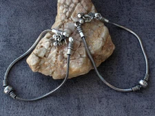 925 Silver Plated Charm Vintage Style Ethnic Anklet Jewelry Size 11" MJ