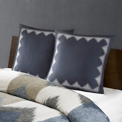 INK+IVY Isla Cotton Embroidered Euro Sham Full/Queen Size
