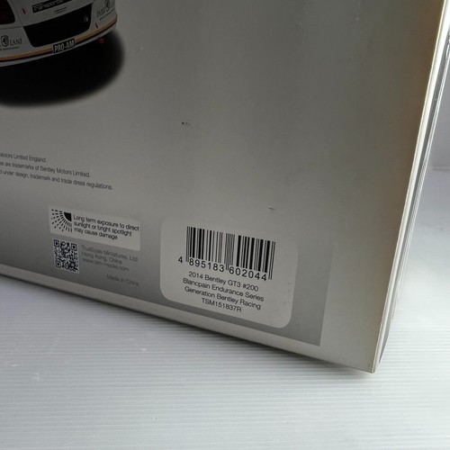 1/18 TSM Bentley GT3 #200 2014 Blancpain Endurance Bentley Racing TSM151837R - Picture 3 of 3