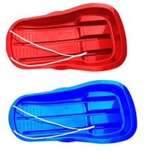 Alpine Racer Snow Sledge Toy With Pull Straps Available In Blue And Red Plastic