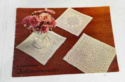 Embroidery Sweden Patterns Booklet S Lawergren Bottensomsmotiv Drawn Thread