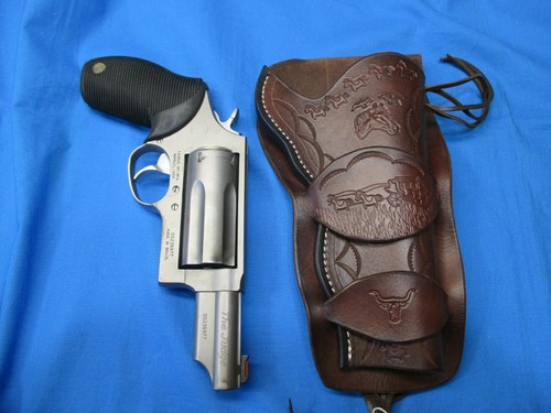 Taurus Judge, Double Loop, Leather Holster, Hand Tooled, Handmade in the USA - Picture 11 of 12