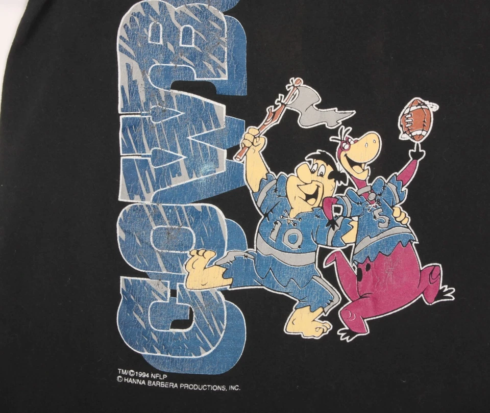 Vintage 1994 Dallas Cowboys Flinstones Men's T-Shirt size M 90s NFL - 873 - Image 2 of 4