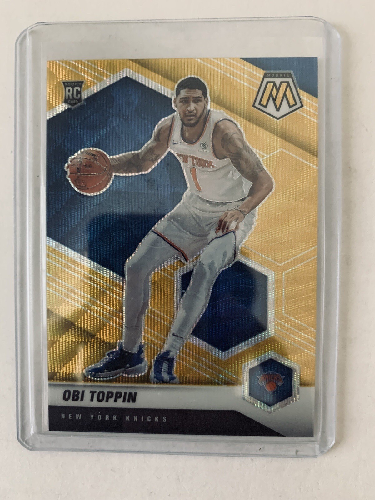 Obi Toppin 2020-21 NBA Panini Mosaic GOLD WAVE #220 ROOKIE RC