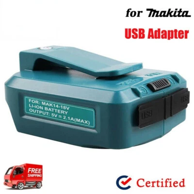 USB Power Charger Adapter LED Converter For MAKITA ADP05 14-18V Li-ion Battery - Image 1 of 4