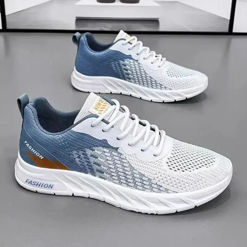 Herren Laufschuhe Atmungsaktiv Strick Sport Turnschuhe Gepolstert Freizeit Fitness Sport - Bild 23 von 26