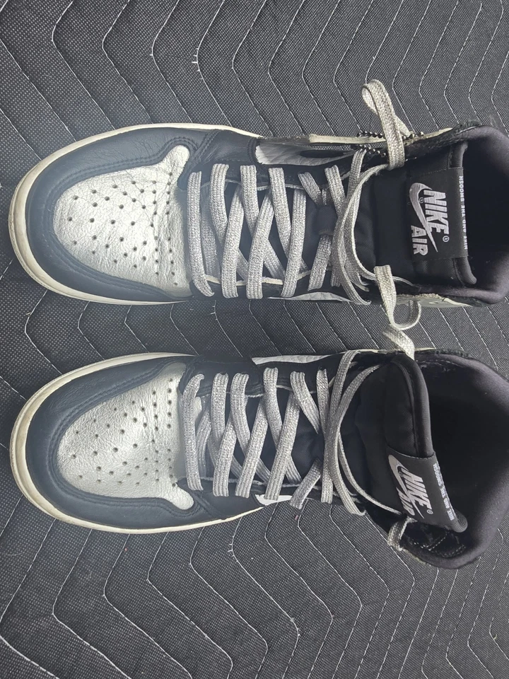Nike Air Jordan 1 Retro High OG Silver Toe Size 7 Womens with Receipt CD0461-001 - Image 2 of 4