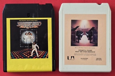 Saturday Night Fever Soundtrack 8 Track Tapes Rocky Knockouts UNTESTED RSO 1977