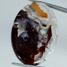 27.30Cts 100 Natural Aqua Chalcedony Oval Cabochon Gemstone 22X32X4MM