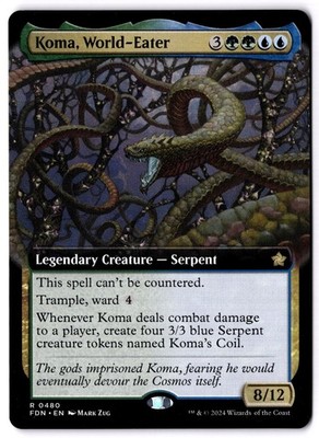 Koma, World Eater NM* EXTENDED Foundations ENGLISH 0480 mtg -UnltdCards