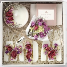 Mother s Day Birthday Basket for Mom Luxury Gift Box with Candle, Ready t...