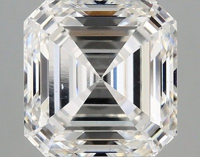 2.98 Ct Asscher Cut IGI Certified Lab Grown CVD Diamond F Color VS2 Clarity
