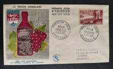 Enveloppe Premier jour 1955 Timbre N° 1036 Oblitéré Bordeaux